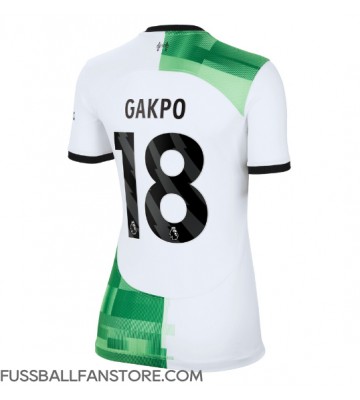 Liverpool Cody Gakpo #18 Replik Auswärtstrikot Damen 2023-24 Kurzarm